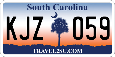 SC license plate KJZ059
