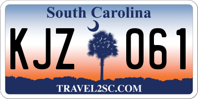 SC license plate KJZ061
