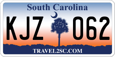 SC license plate KJZ062