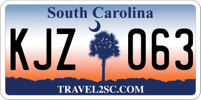 SC license plate KJZ063