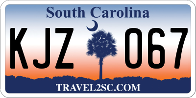 SC license plate KJZ067