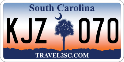 SC license plate KJZ070