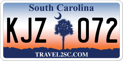 SC license plate KJZ072
