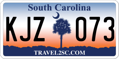 SC license plate KJZ073