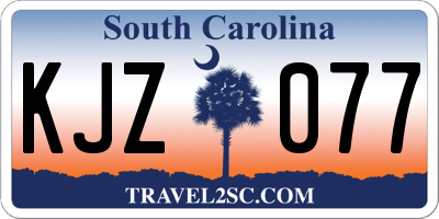SC license plate KJZ077