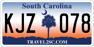 SC license plate KJZ078