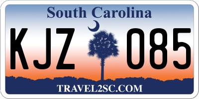 SC license plate KJZ085