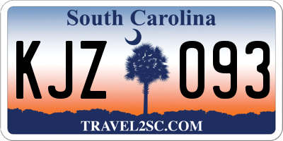 SC license plate KJZ093