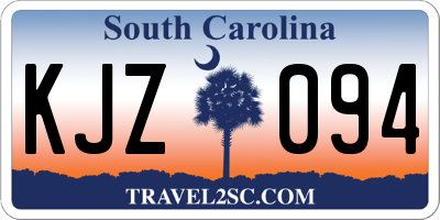 SC license plate KJZ094
