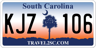SC license plate KJZ106