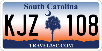 SC license plate KJZ108