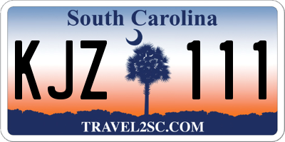 SC license plate KJZ111