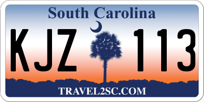 SC license plate KJZ113