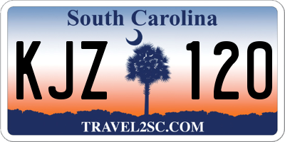 SC license plate KJZ120