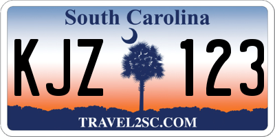 SC license plate KJZ123