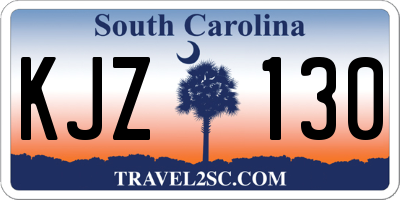 SC license plate KJZ130