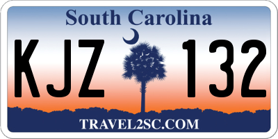SC license plate KJZ132