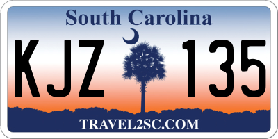 SC license plate KJZ135