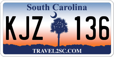 SC license plate KJZ136