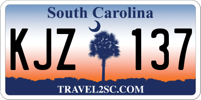 SC license plate KJZ137