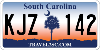 SC license plate KJZ142