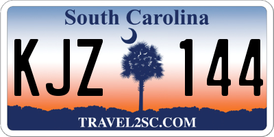 SC license plate KJZ144
