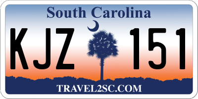 SC license plate KJZ151