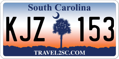 SC license plate KJZ153