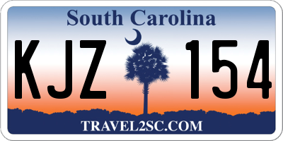 SC license plate KJZ154
