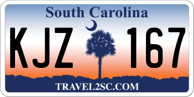 SC license plate KJZ167