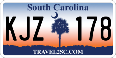 SC license plate KJZ178