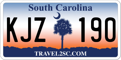 SC license plate KJZ190
