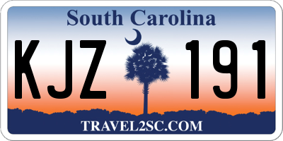 SC license plate KJZ191