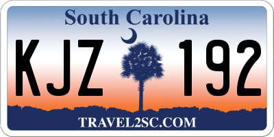 SC license plate KJZ192