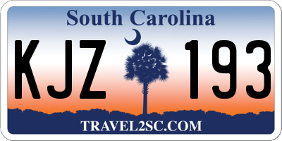 SC license plate KJZ193