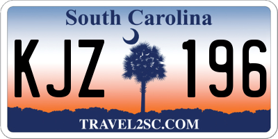 SC license plate KJZ196