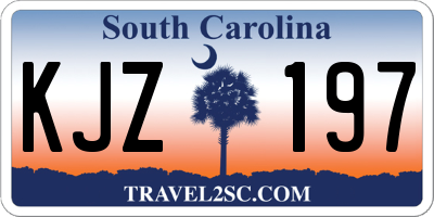 SC license plate KJZ197