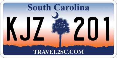 SC license plate KJZ201