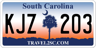 SC license plate KJZ203
