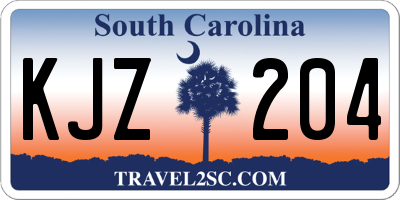 SC license plate KJZ204