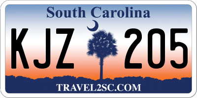 SC license plate KJZ205