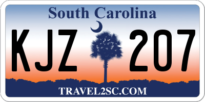 SC license plate KJZ207