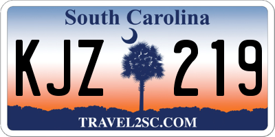 SC license plate KJZ219