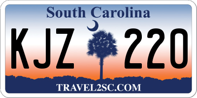 SC license plate KJZ220