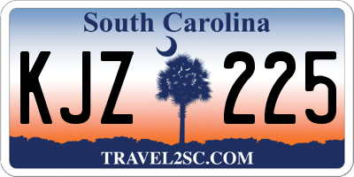 SC license plate KJZ225