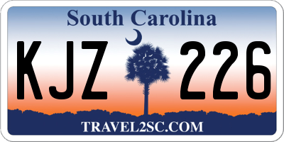 SC license plate KJZ226