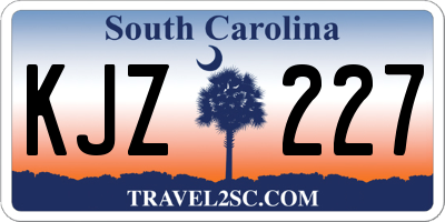 SC license plate KJZ227