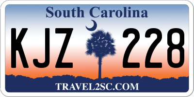 SC license plate KJZ228