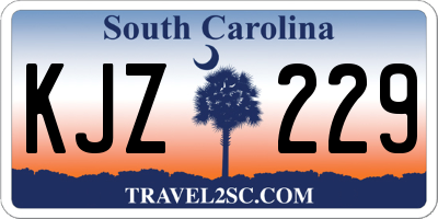 SC license plate KJZ229