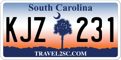 SC license plate KJZ231